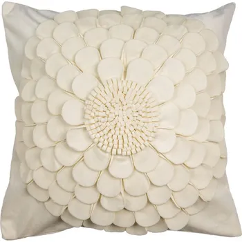 Povlak na polštářek Béžový povlak na polštář s květinou Flower - 45*45 cm