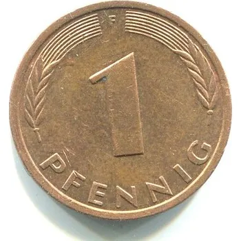 NĚMECKO. 1 Pfennig 1977/F