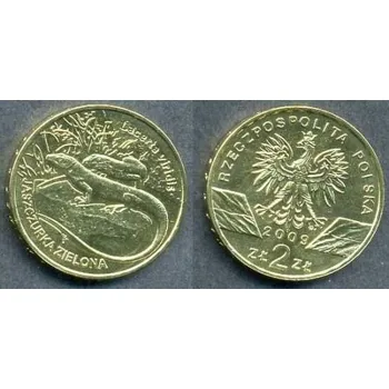 Sběratelství POLSKO. 2 złote 2009. Ještěrka.