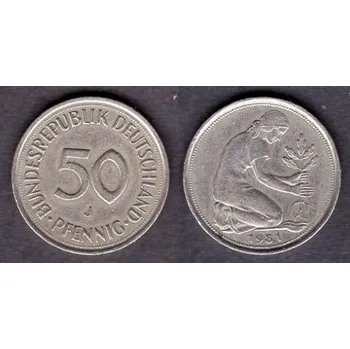NĚMECKO. 50 Pfennig 1981/J.