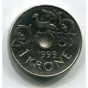 NORSKO. 1 krone 1999.