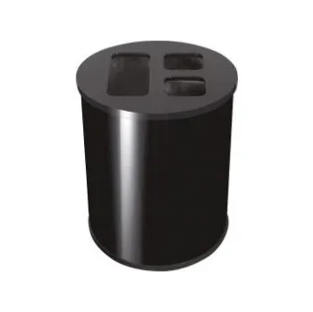 Odpadkový koš Koš na tříděný odpad 40l - 3 díly - černý