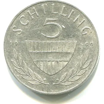 RAKOUSKO. 5 Schilling 1960. Ag.