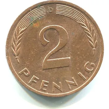 NĚMECKO. 2 Pfennig 1983/D.