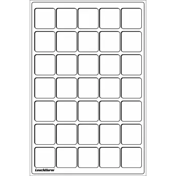 Obal pro sběratelský předmět Leuchtturm Plato L, na 35 mincí do Ø 39 mm, modrá - 2 kusy v balení