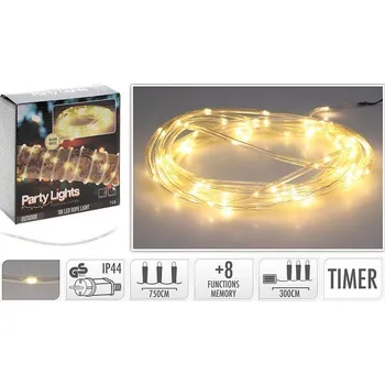 Vánoční dekorace HOMESTYLING Světelný řetěz venkovní LED 100 ks 7,5 m KO-C46000500