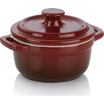 KELA Zapékací miska pekáček s poklicí MALIN 10 x 8 cm červená KL-11865