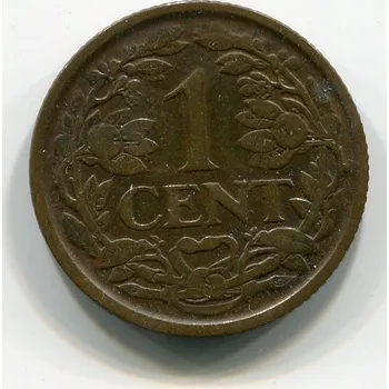 NIZOZEMÍ. 1 cent 1929. KM-152.