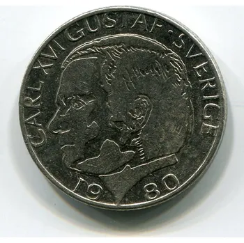 ŠVÉDSKO. 1 krona 1980.