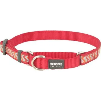 Obojek pro psa Obojek polostahovací Red Dingo 25 mm x 41-62 cm - Ziggy Rfx - Červená