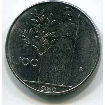 ITÁLIE. 100 lire 1980.