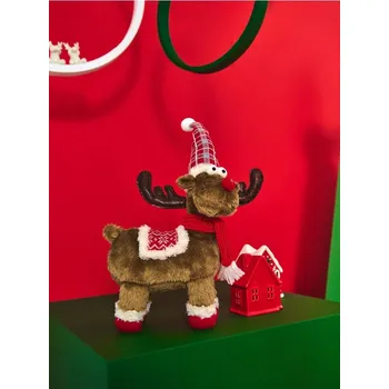 Vánoční dekorace Sinsay - Dekorační sob v vánočním oblečení - červená - 391BO-33X - 391BO-33X-ONE-1