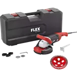 FLEX LD 18-7 150 R, Kit Turbo-Jet, Silná sanační bruska s výkonem 1750 W pro broušení až do rohů, 150 mm