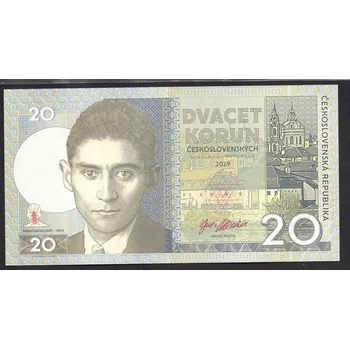 Československá republika. 20 korun. 2019. Franz Kafka. Série YM.