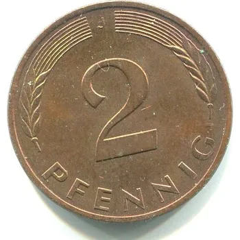 NĚMECKO. 2 Pfennig 1981/J