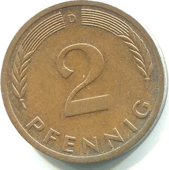NĚMECKO. 2 Pfennig 1973/D