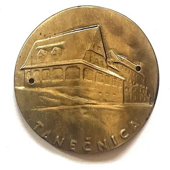 TANEČNICA. Štítek na hůl.