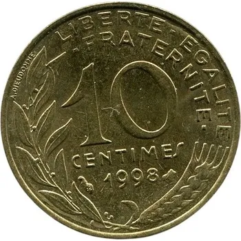 FRANCIE. 10 centimes 1998.