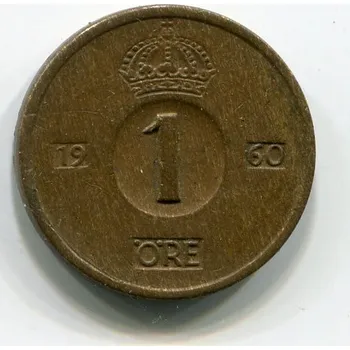 ŠVÉDSKO. 1 öre 1960.