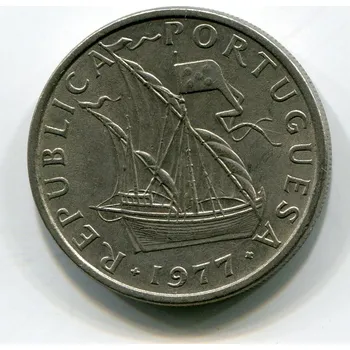 PORTUGALSKO. 5 escudos 1977.