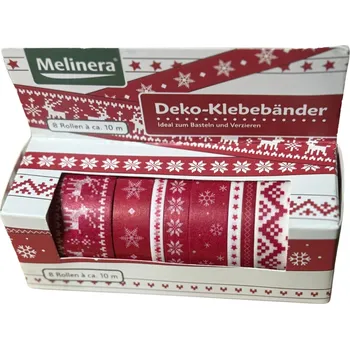 Lepicí páska Melinera dekorační papírové samolepící pásky červená