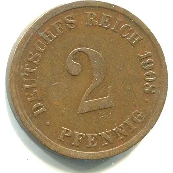 NĚMECKO. 2 Pfennig 1908/G.