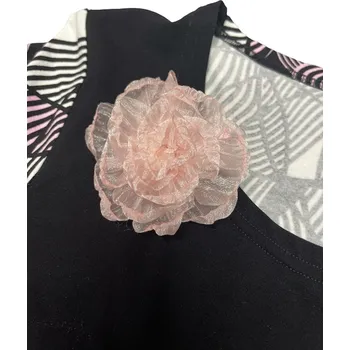 Náhrdelník Brož na oděv květina RŮŽOVÁ, Barva Růžová