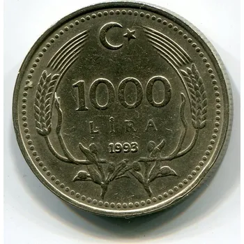 TURECKO. 1000 lira 1993. KM-997