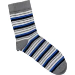 Dětské ponožky s lycrou světle šedé s pruhy, Velikost: 19 - 20 (29 - 30), Barva: Šedá