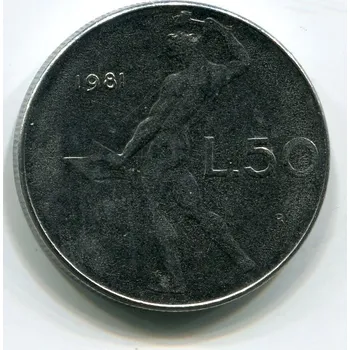 ITÁLIE. 50 lire 1981.