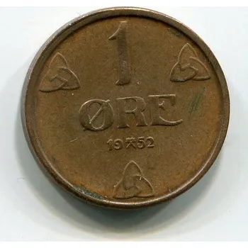 NORSKO. 1 öre 1952.