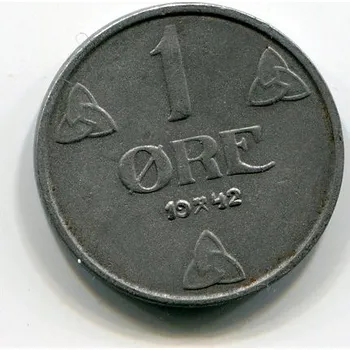NORSKO. 1 öre 1942. Zn.