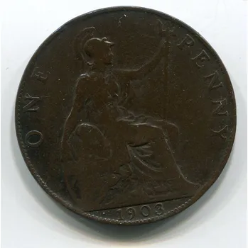 Sběratelství VELKÁ BRITÁNIE. 1 penny 1903. KM-794.2