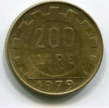 ITÁLIE. 200 lire 1979.