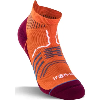 Pánské ponožky Iron-ic Funkční sportovní ponožky nízké Barva: Orange/Bordeaux, Velikost: 35/38
