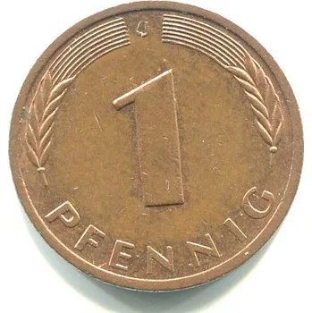 NĚMECKO. 1 Pfennig 1982/J