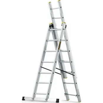 Žebřík J.A.D. TOOLS Žebřík 3x7 příček Al trojdílný
