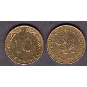 NĚMECKO. 10 pfennig 1978/G.