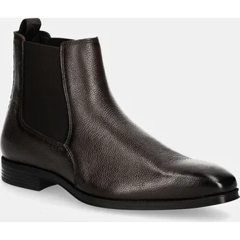 Pánské tenisky Kožené kotníkové boty BOSS Theon 50529228.201 hnědá 89X, EUR 46