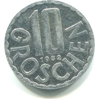 RAKOUSKO. 10 Groschen 1982.