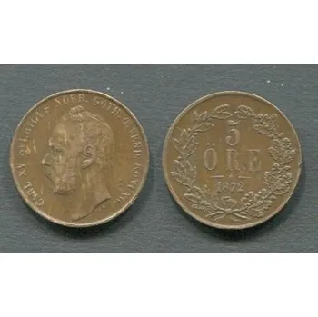 ŠVÉDSKO. 5 öre 1872.