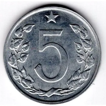 Sběratelství ČESKOSLOVENSKO. 5 haléřů 1976.