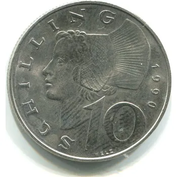 RAKOUSKO. 10 Schilling 1990.