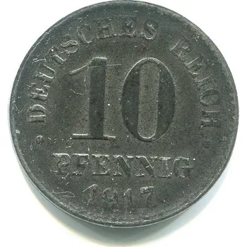 NĚMECKO. 10 Pfennig 1917/D.