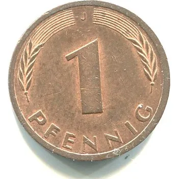 NĚMECKO. 1 Pfennig 1991/J