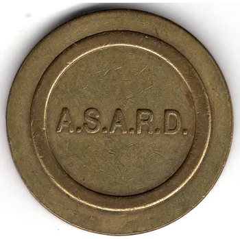 Sběratelství ŠVÉDSKO. Žeton do prádelny. A.S.A.R.D.