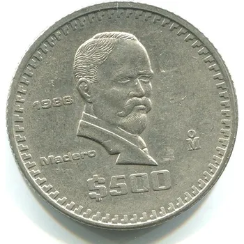 Sběratelství MEXIKO. 500 pesos 1986.