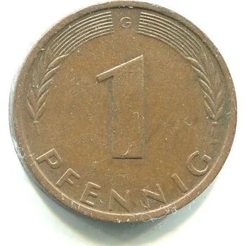 NĚMECKO. 1 Pfennig 1975/G