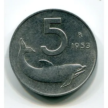 ITÁLIE. 5 lire 1953.