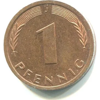 NĚMECKO. 1 Pfennig 1993/J